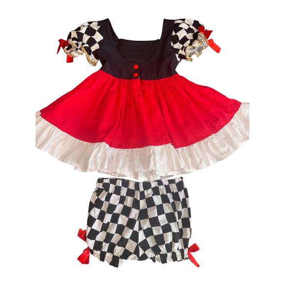 BBOJ Queen of Hearts Dress 2T Disney Alice in Wonderland Boutique Costume - Picture 13 of 14